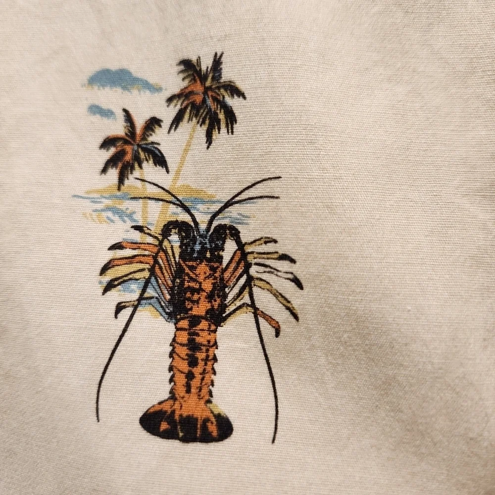 Salty Crew Men’s XL Hawaiian Fishing Shirt Boats Lobsters Surf Tropical Print - Picture 11 of 16
